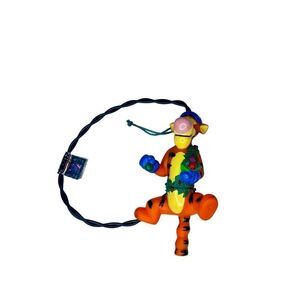 Tigger Christmas Ornament Lights Up Spins Winnie the Pooh Plastic Disney Tiger